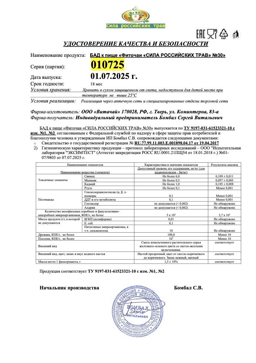 Паспорт №072025
